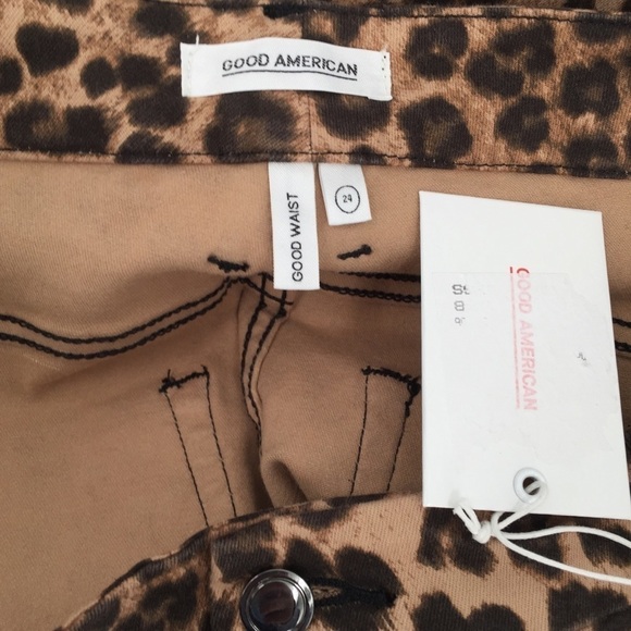 Good American Waist Ankle Skinny Jeans Cheetah leopard high-rise plus new 24W 24 - Picture 7 of 7